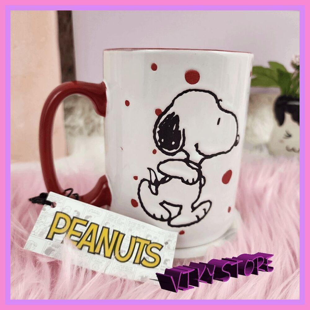 NWT ❤️ Peanuts Snoopy Red White Coffee Mug Collector's Item #7120 ☕